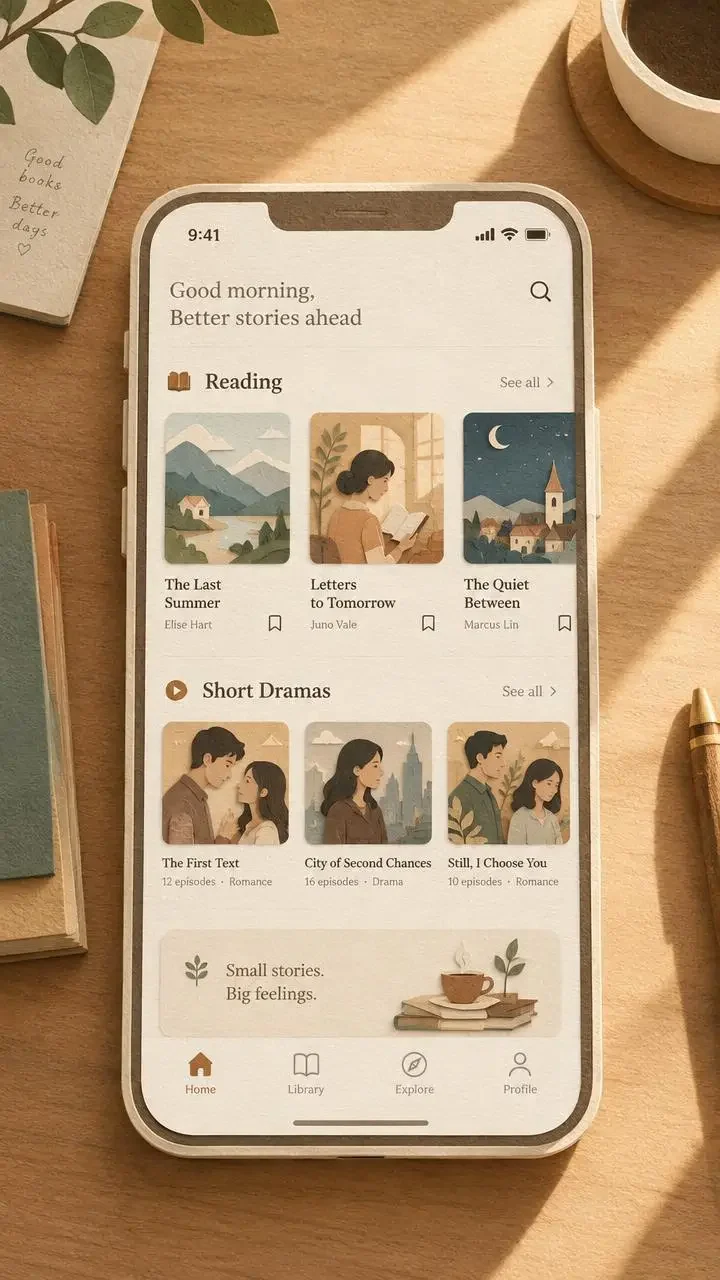 黄果短剧免费版 APP 首页界面